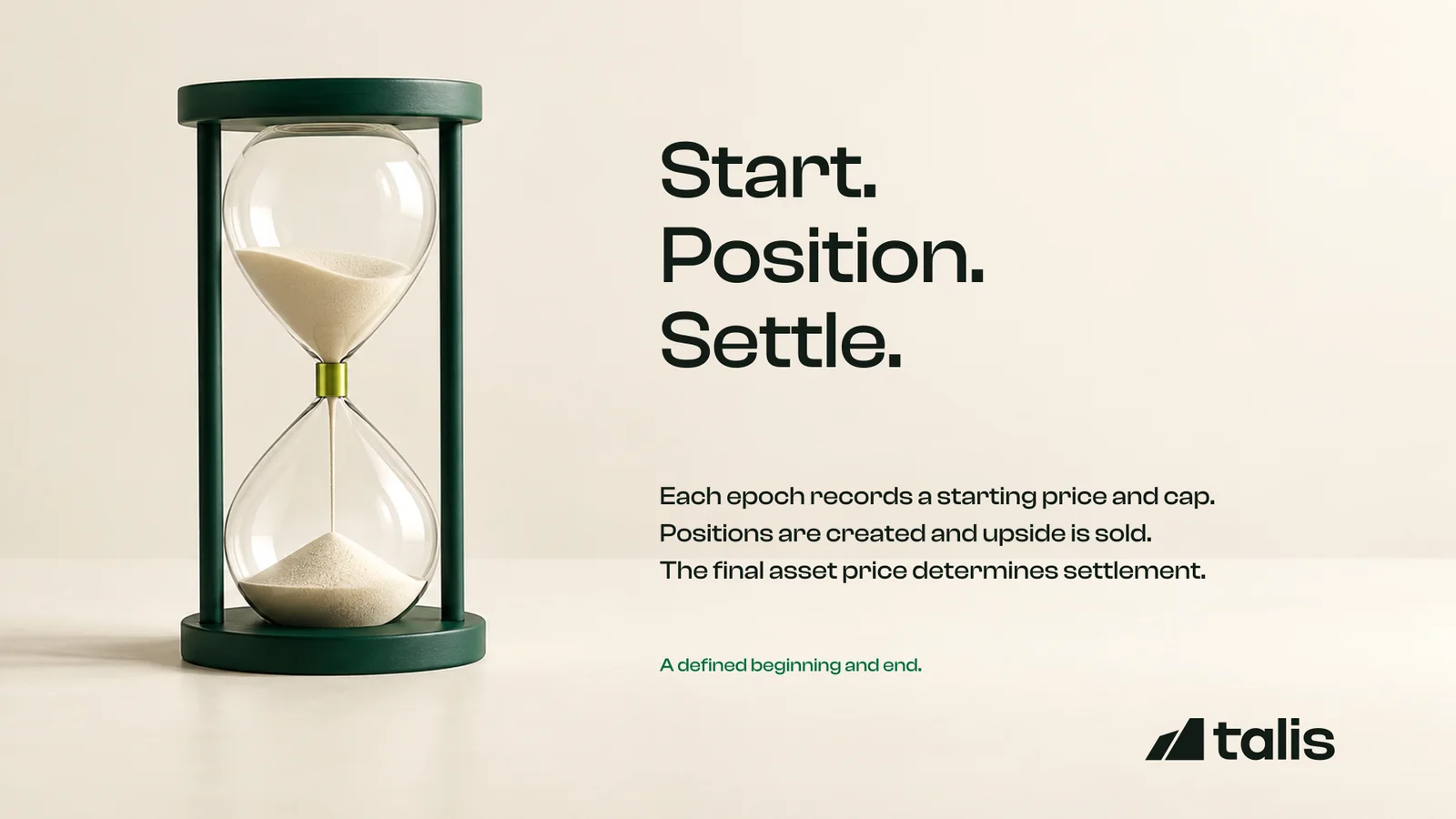 Start. Position. Settle.